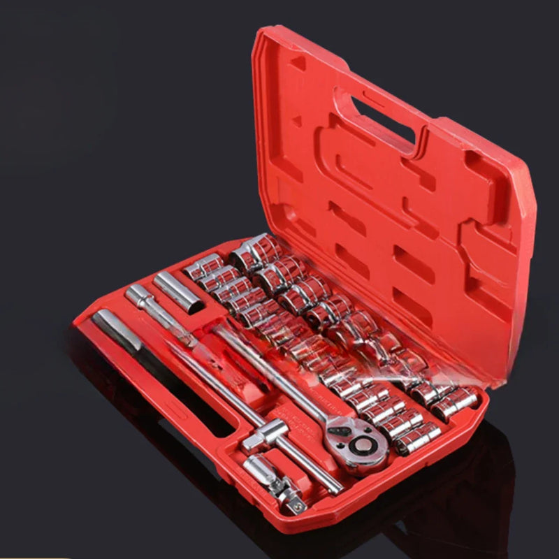 Kit 46 Chave Catraca Jogo De Soquetes Allen Torx Ferramentas